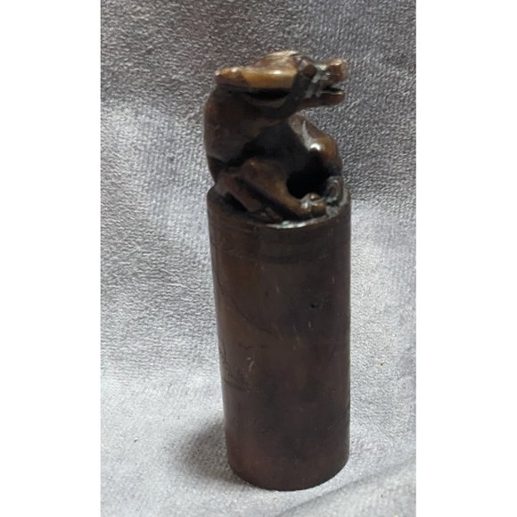 Vintage Chinese Bull Carved Stone Chop/Stamp - Picture 10 of 12